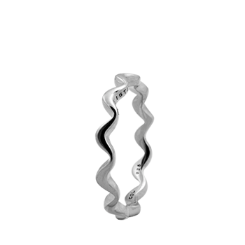 Christina Collect silver ring - Wave, size 55